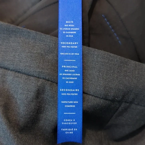 NWOT Sz 4 charcoal Kit & Ace wool cashmere silk trousers - Picture 6 of 6